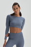 Mavi Dagi Active Uzun Kol Crop T-Shirt