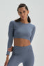 Mavi Dagi Active Uzun Kol Crop T-Shirt