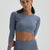 Mavi Dagi Active Uzun Kol Crop T-Shirt