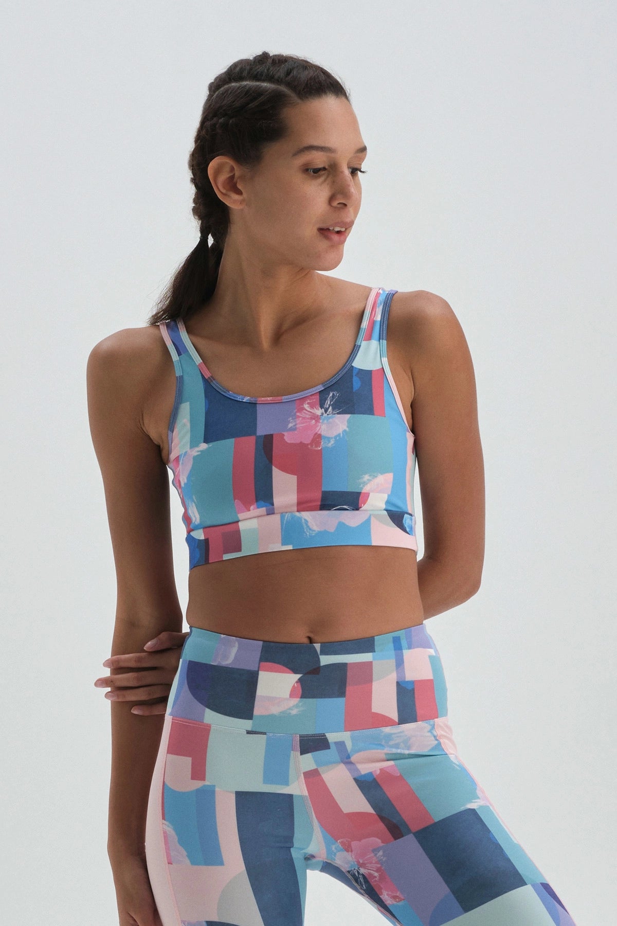 Lacivert Desenli Dagi Active Desenli Sporcu Sütyeni