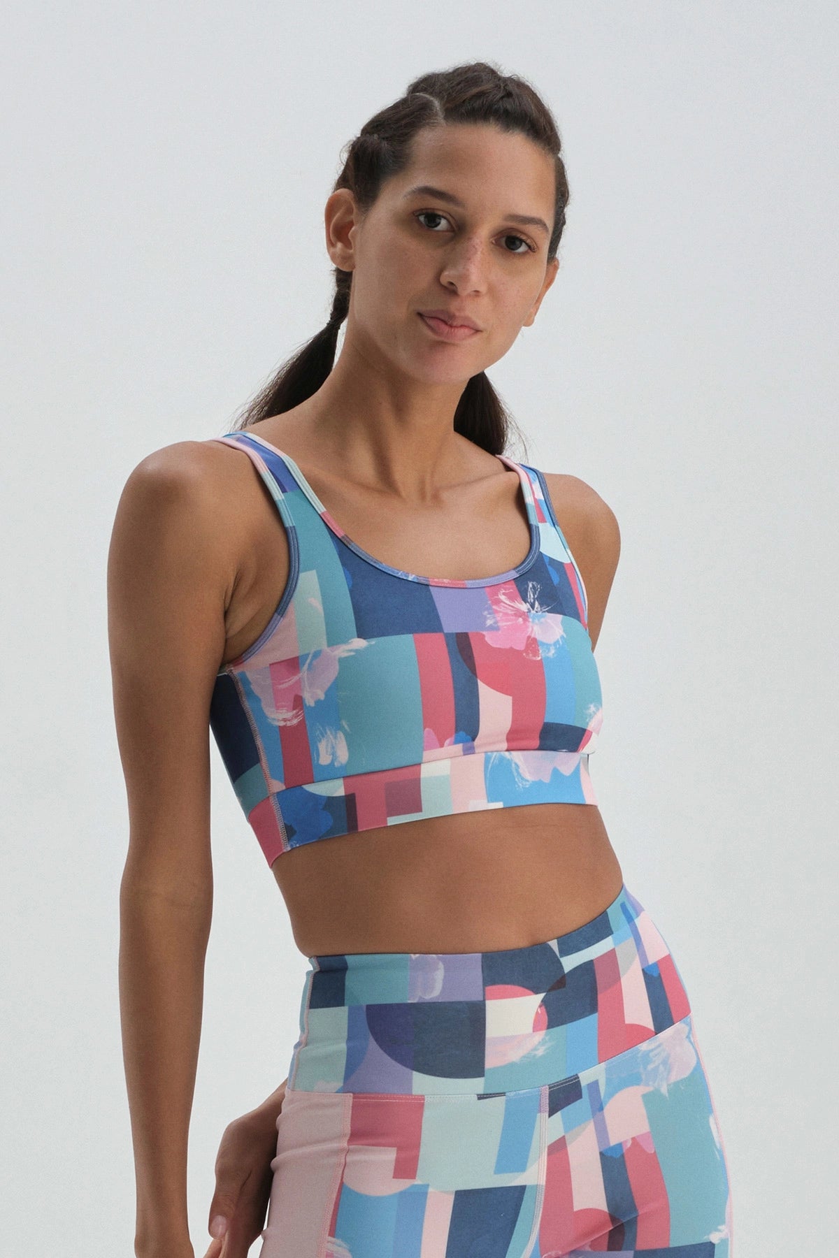 Lacivert Desenli Dagi Active Desenli Sporcu Sütyeni