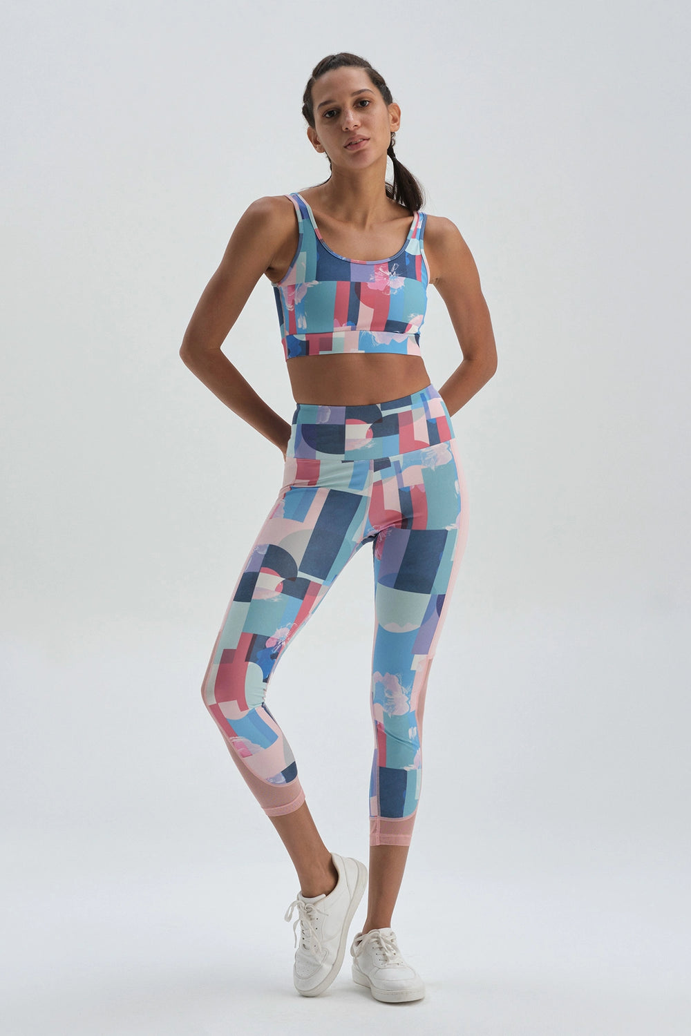 Lacivert Desenli Dagi Active Desenli Sporcu Sütyeni