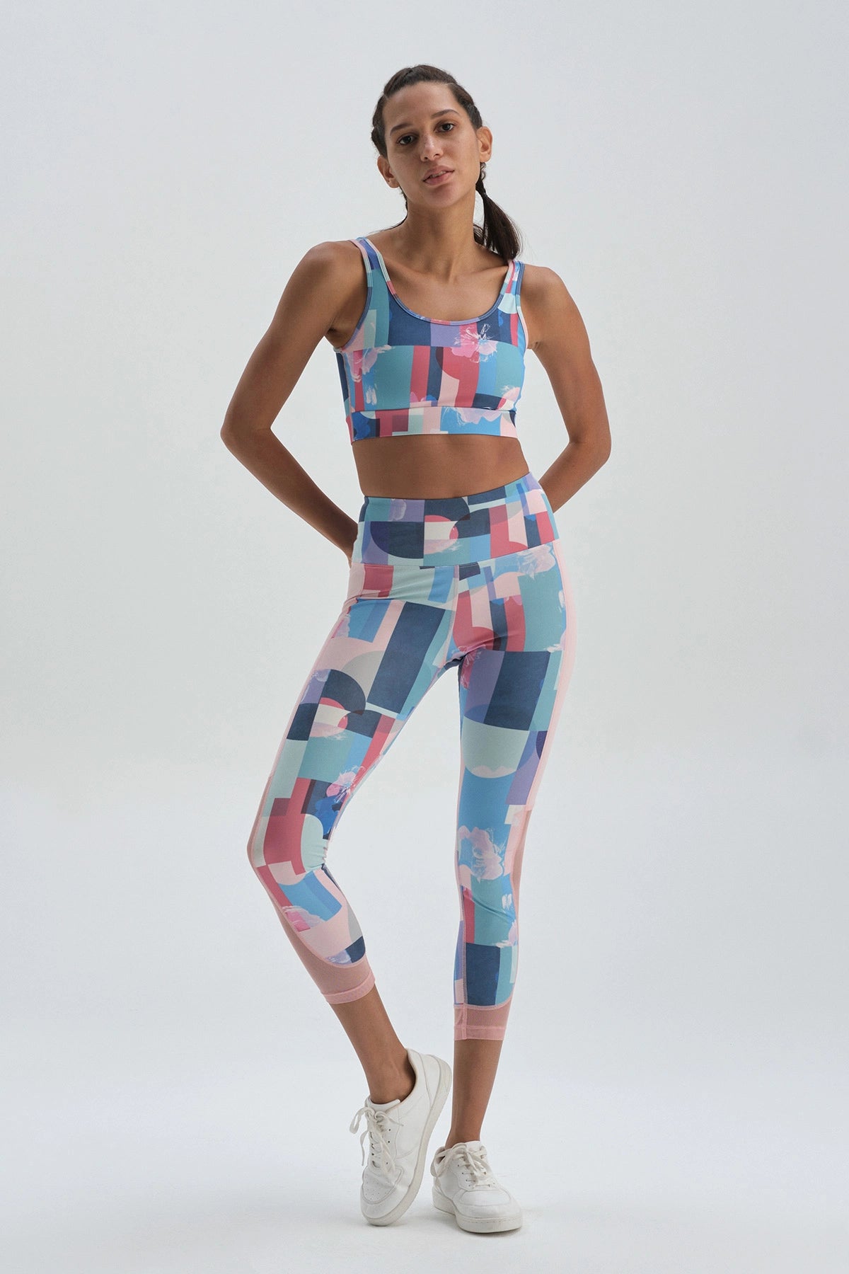 Lacivert Desenli Dagi Active Desenli Sporcu Sütyeni