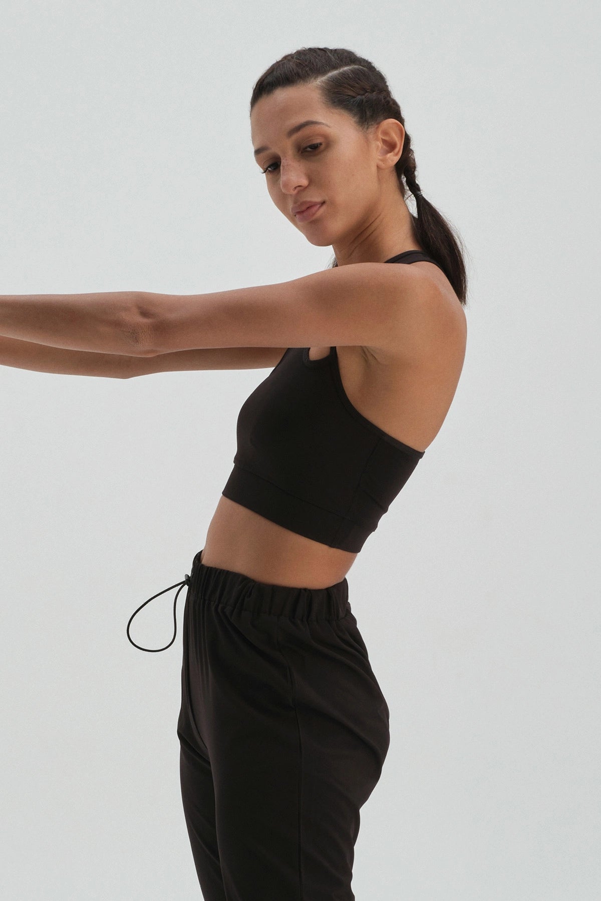 Siyah Dagi Active Tek Omuz Sporcu Sütyeni