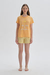Turuncu Pamuklu Şort Pijama Altı