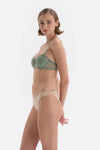 Yeşil Balenli Yarı Dolgulu Straplez Sütyen