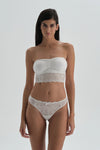 Ekru Dantel Detaylı Tanga