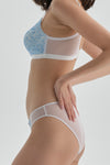 Mavi Desenli Tül Slip