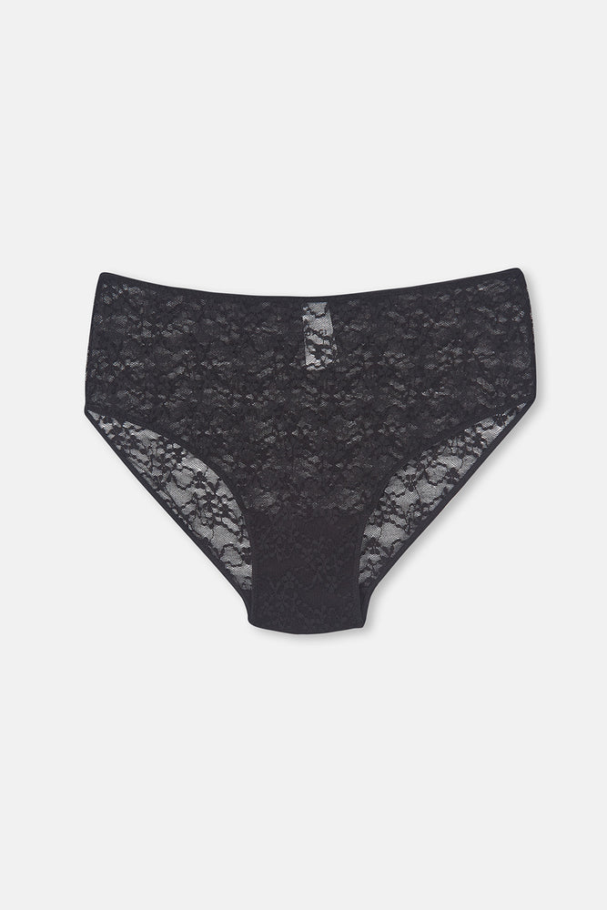 Siyah Yüksek Bel Slip