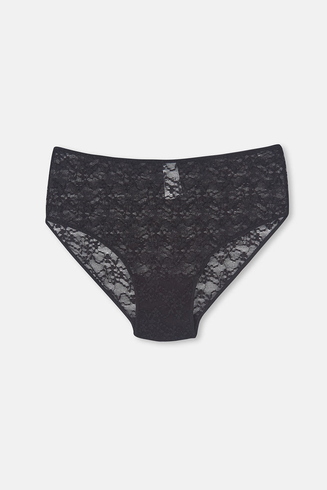 Siyah Yüksek Bel Slip