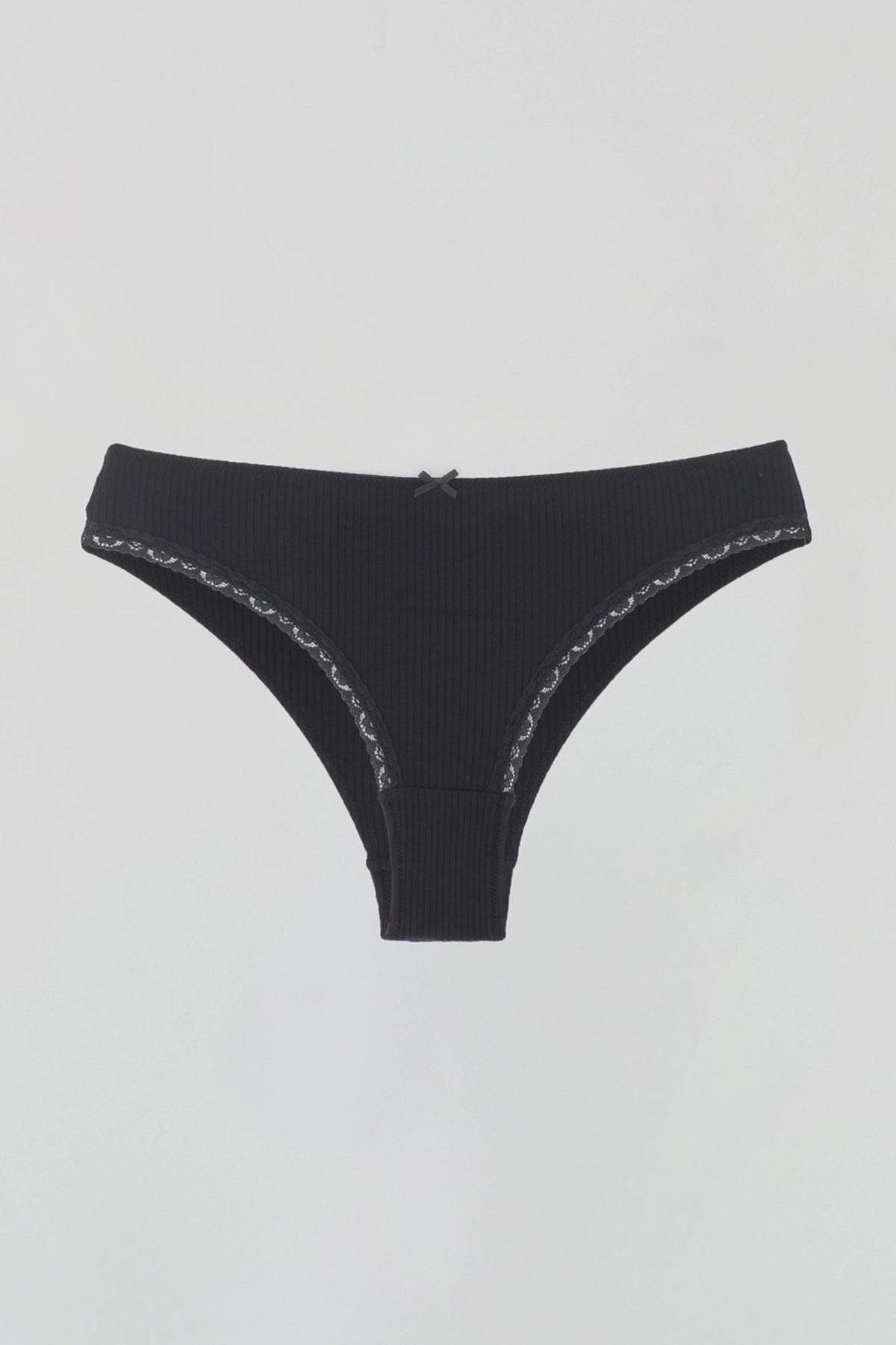 Siyah Dantel Detaylı Slıp