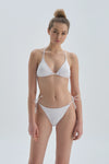 Beyaz Üçgen Küçük Bikini Üst