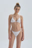 Beyaz Üçgen Küçük Bikini Üst