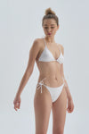 Beyaz Üçgen Küçük Bikini Üst
