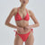 Kırmızı Üçgen Küçük Bikini Üst