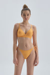 Sarı Üçgen Kaplı Bikini Üst