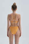 Sarı Üçgen Kaplı Bikini Üst