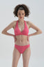 Fuşya Toparlayıcı Üçgen Geniş Bikini Üst