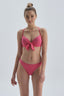 Fuşya Yarı Dolgulu Balenli Bikini Üstü