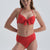 Kırmızı Yarı Dolgulu Balenli Bikini Üstü