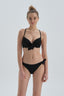 Siyah Yarı Dolgulu Balenli Bikini Üstü