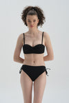 Siyah Straplez Kaplı Bikini Üst