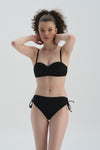Siyah Straplez Kaplı Bikini Üst