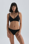 Siyah Emzirme Hamile Bikini Üst