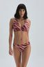 Bordo - Ten Üçgen Geniş - Bikini Üst
