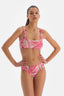 Fuşya - Gri Bralet Bikini Üstü