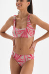 Fuşya - Gri Bralet Bikini Üstü