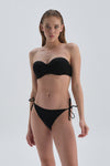 Siyah Straplez Kaplı Bikini Üst