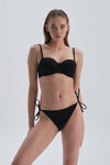 Siyah Straplez Kaplı Bikini Üst