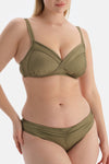 Yeşil Kaplı Toparlayıcı Korseli Bikini Üstü