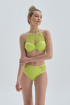 Fıstık Yeşili Halter Yaka i Bikini Üst