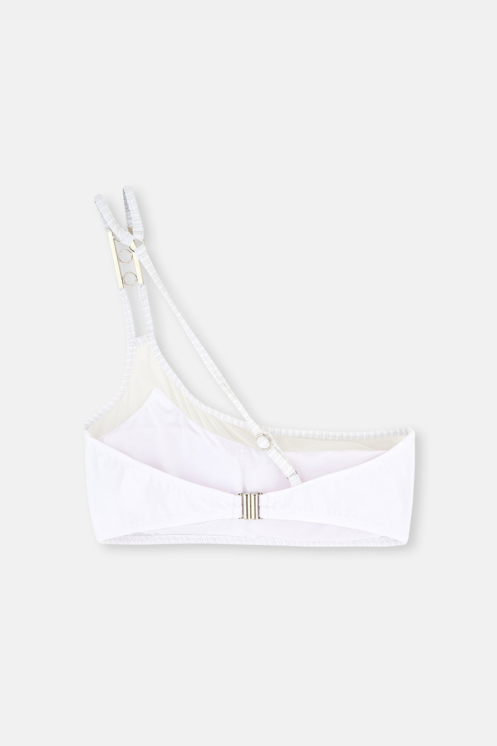 Beyaz Tek Omuz Bikini Üst