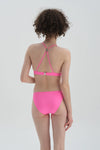 Neon Pembe Düşük Bel Neon Bikini Alt