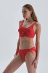 Kırmızı Normal Bel Bağlamalı Bikini Altı