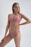 Kırmızı-Beyaz Normal Bel - Bikini Alt