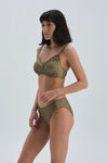 Yeşil Kaplı Toparlayıcı Yüksek Bel Bikini Altı