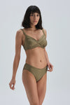 Yeşil Kaplı Toparlayıcı Yüksek Bel Bikini Altı
