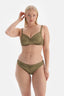 Yeşil Kaplı Büzgülü Toparlayıcı Yüksek Bel Bikini Altı