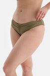 Yeşil Kaplı Büzgülü Toparlayıcı Yüksek Bel Bikini Altı
