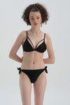 Siyah Bağcıklı Bikini Alt