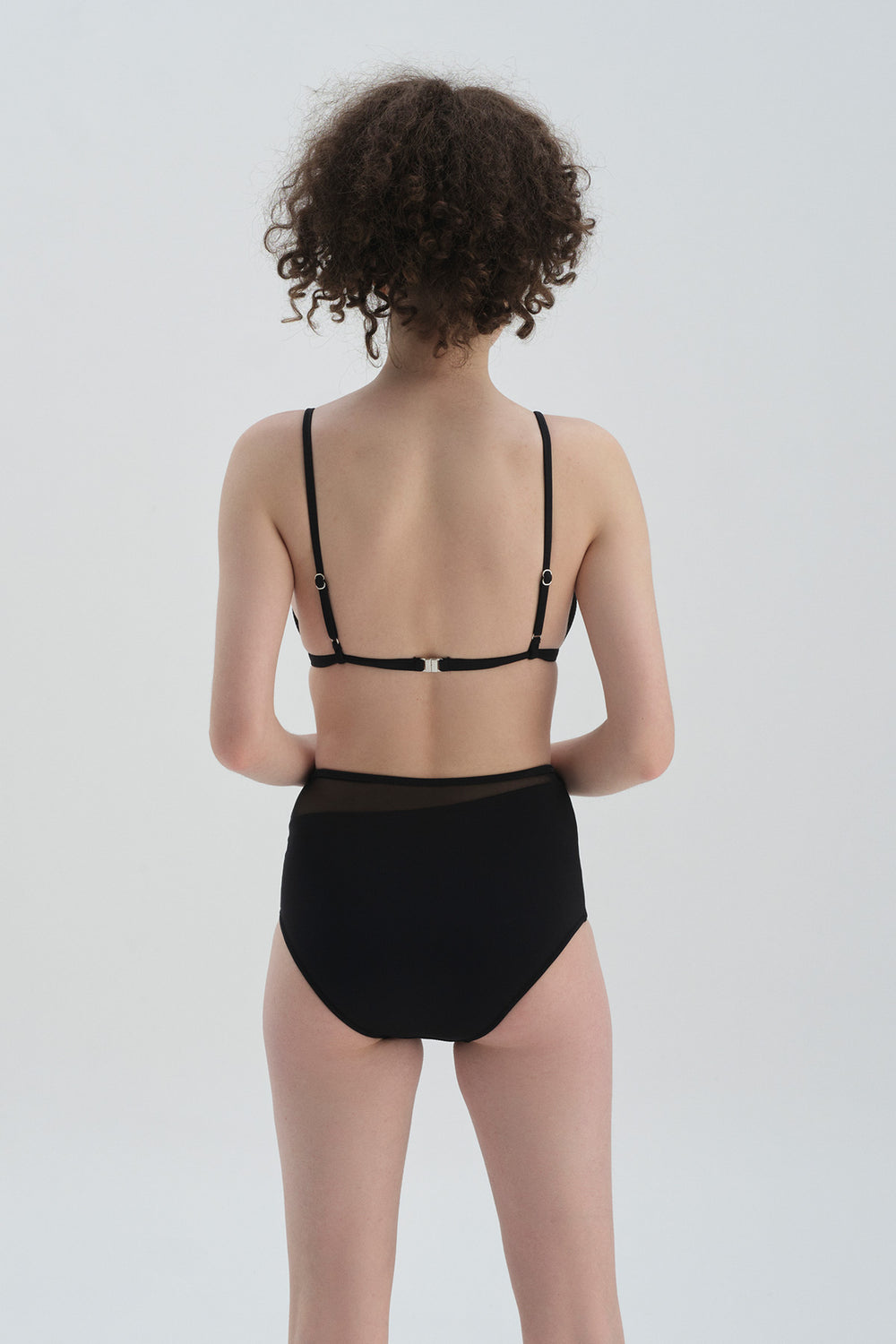 Siyah Toparlayıcı Yüksek Bel Bikini Alt