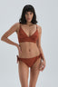 Kiremit Kalın Bağcıklı Bikini Alt