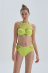 Fıstık Yeşili Toparlayıcı Yüksek Bel i Bikini Alt