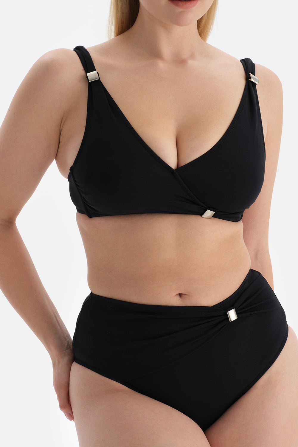 Siyah Toparlayıcı Yüksek Bel Bikini Altı