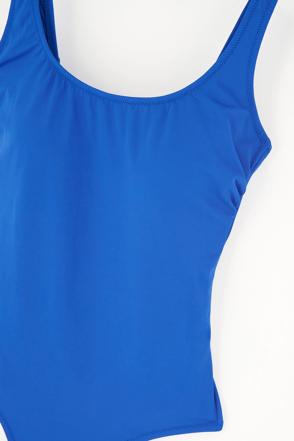 Sax Kaplı U Yaka Kalın Askılı Mayo