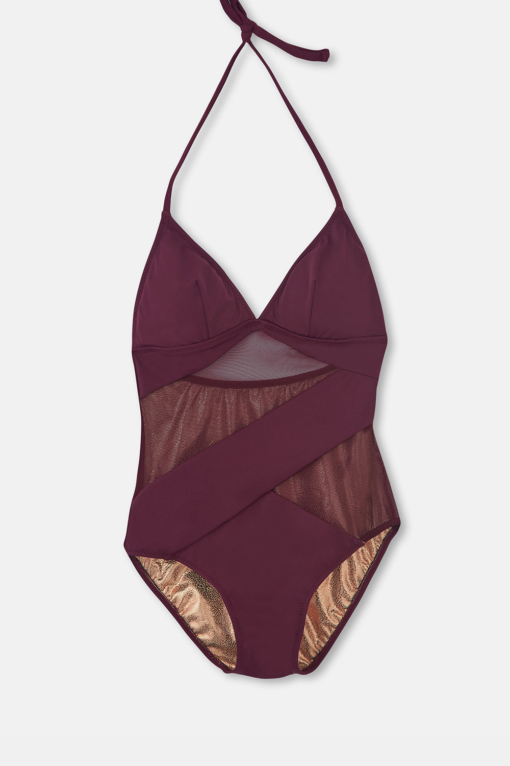 Bordo Boyundan Bağlı Mayo